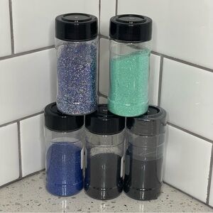 Bottles of Glitter - Blues & Black